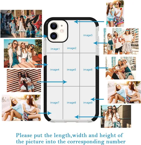 Miniatura 9 de Funda de teléfono personalizada para iPhone 11, diseño personalizado de fotos de collage de múltiples imágenes, resistente a los golpes, resistente