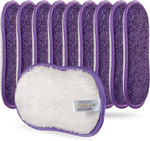 Miniatura 7 de 10 paquetes de esponjas de cocina para fregar sin rasguños, paños multiusos, esponja con un poder de estropajo resistente - Limpieza sin esfuerzo