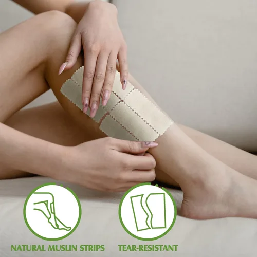Miniatura 4 de Teling 1000 tiras de cera de tela de muselina para depilar, resistentes al desgarro, depilación, tiras de muselina suaves para mujeres y hombres
