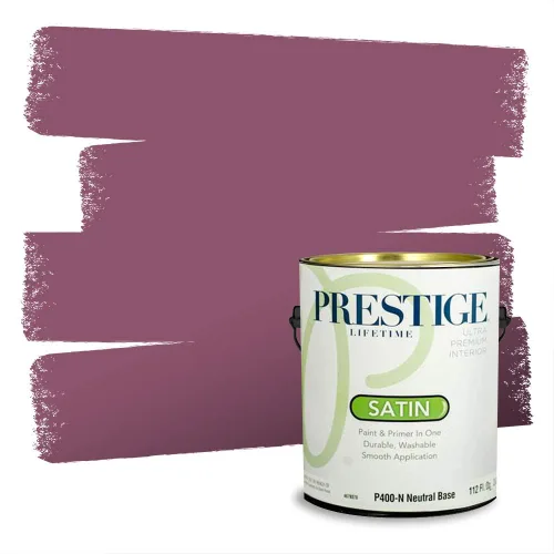 Miniatura 676 de Prestige Paints Pintura exterior e imprimación en uno, 1 galón, plano, coincidencia comparable de Valspar* Amber Rose*