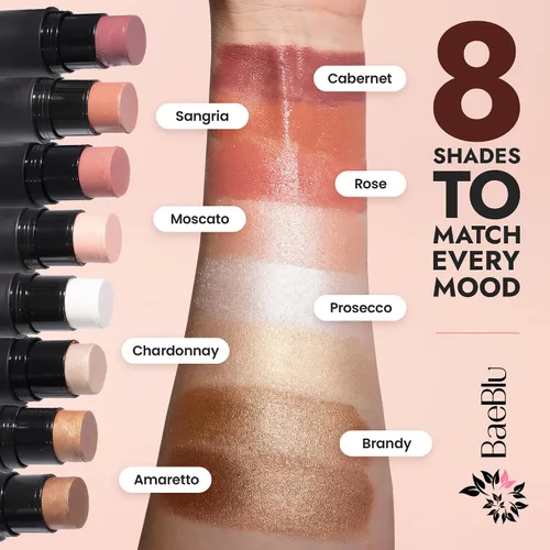 Miniatura 3 de BaeBlu Tinte orgánico para mejillas, 100% natural, vegano, sin gluten, crema bronceadora en barra, fabricado en Estados Unidos, puesta de sol