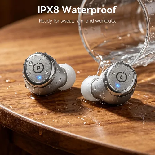 Miniatura 5 de TOZO Auriculares inalámbricos T10 Bluetooth 5.3, aplicación para personalizar ecualizador, diseño ergonómico, tiempo de reproducción de 55 horas