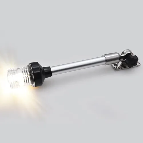 Miniatura 7 de Geloo Luces de navegación marinas de 12 pulgadas, luz de popa de barco impermeable IP67, luces de anclaje, luces marinas LED blancas todo alrededor