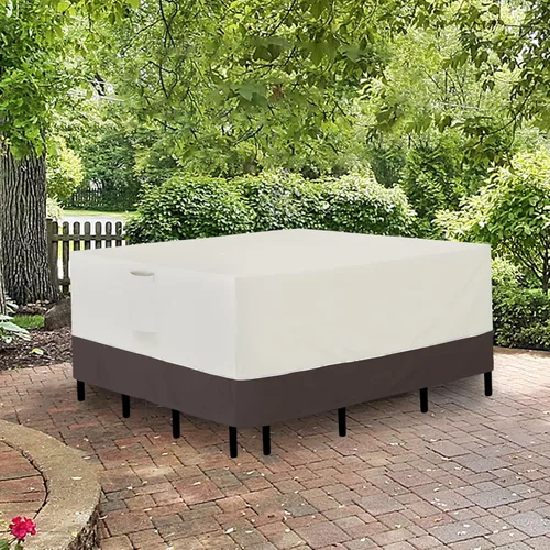 Miniatura 7 de Easy-Going Juego de fundas cuadradas para muebles de patio, 56 x 56 pulgadas, para mesa y silla, impermeables, resistentes a los rayos UV, para sofá