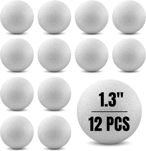 Miniatura 13 de Hygloss Bolas redondas de espuma para manualidades 6 piezas de espuma blanca de 3.8 pulgadas (XPS) para artes, pequeñas bolas de espuma