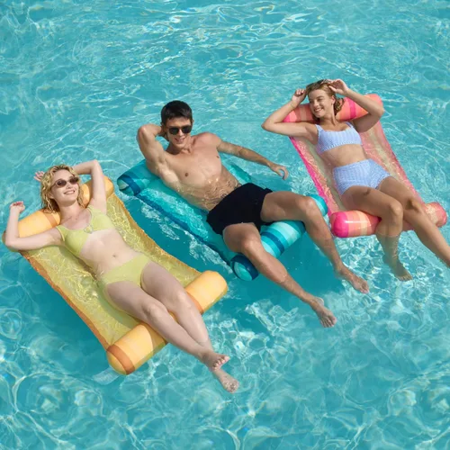Sloosh Paquete de 3 flotadores inflables 4 en 1 para piscina, hamacas de agua, accesorios multiusos para piscina (silla, silla de descanso,