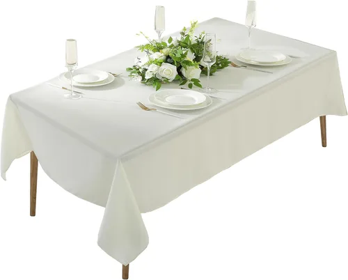 Miniatura 13 de Paquete de 2 Manteles Redondos de 120 Pulgadas de Carbón, Mantel de Poliéster Lavable para Uso en el Hogar, Fiestas, Bodas o Restaurantes.