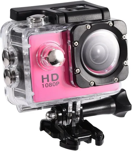 Kit de cámara de acción 1080P 12MP 98.4 ft Deportes al aire libre Cámara de vídeo USB 2.0 Cámara subacuática Full LCD Mini videocámara con baterías