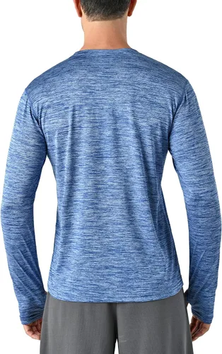 Miniatura 4 de Paquete de 3 camisetas de manga larga para hombre ajuste seco casual senderismo rendimiento atléticas activas con agujeros para el pulgar
