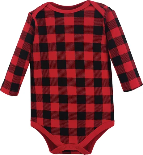 Miniatura 85 de Hudson Baby Body unisex de algodón de manga larga para bebé, leopardo rosa rojo