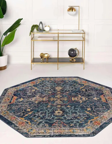 Miniatura 18 de Unique Loom Lola Collection - Alfombra de área Vivacious (5 pies 3 pulgadas x 8 pies, rectangular, amarillo/azul)