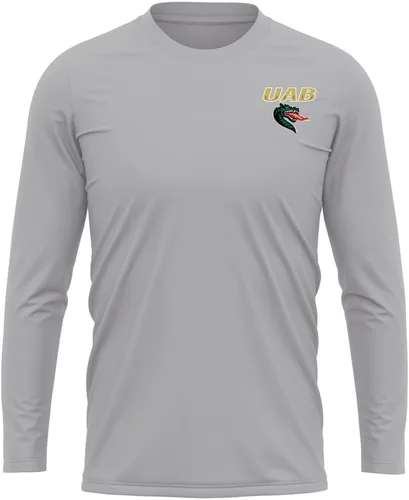 Miniatura 69 de Camisa deportiva de manga larga oficial de la NCAA Collegiate para hombre, con logotipo en el pecho izquierdo, colección Athletic Heather