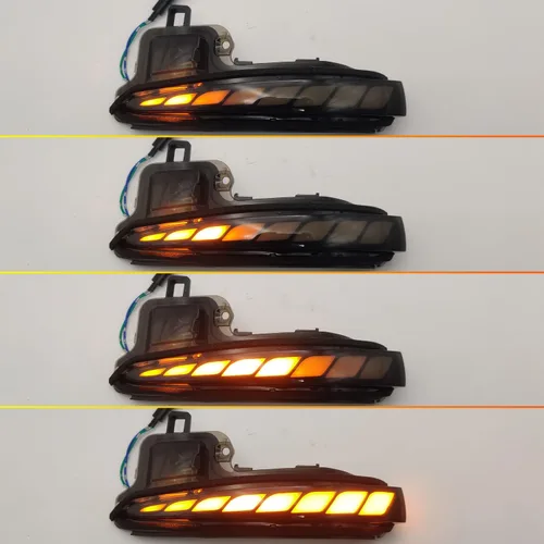 Miniatura 5 de HIGH FLYING Espejos laterales LED para automóvil, indicador de luces intermitentes dinámicas secuenciales, 2 unidades/par para Toyota Tacoma Ahumado