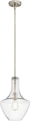 Miniatura 11 de Kichler Everly Colgante de 1 Luz en Acabado Negro Rico, para Sala de Estar, Comedor y Cocina, 100 Vatios, (15.25" A x 10.5" Diá), 42141BK