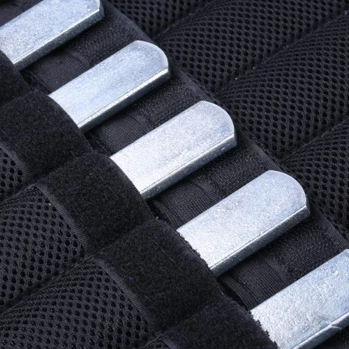 Miniatura 3 de PXRJE Chaleco con peso placas de acero ajustable a prueba de óxido de entrenamiento de fuerza placa de acero larga con cabeza redonda para cargar