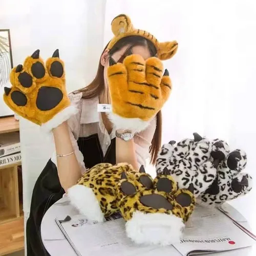 Miniatura 4 de LANFIRE Guantes de mano de garra de animal Guantes de pata de tigre Guantes de garra de dinosaurio garra de dinosaurio garra de oso Guantes