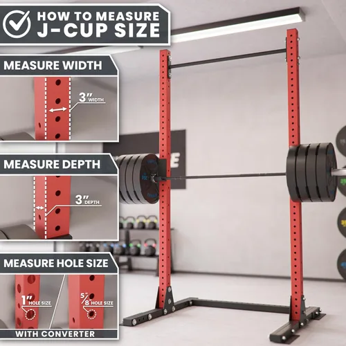 Miniatura 6 de Synergee J-Hooks for Power and Squat Racks. J-Cups Available in 2x2, 2x3 and 3x3. J-Hooks for Power Lifting, Squats and Presses. Sold in Pairs.