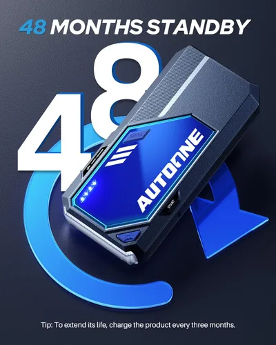 Miniatura 7 de AUTOONE Arrancador de coche de 4000 A, arrancador de batería portátil para coche compacto de hasta 10.0 L de gasolina y 8.0 L de motor diésel