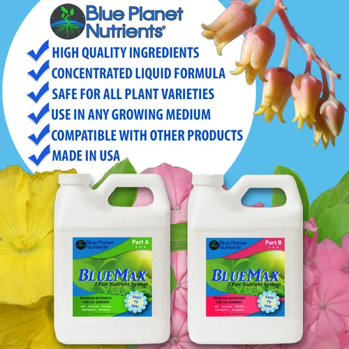 Miniatura 4 de BlueMax - Juego de fertilizantes (botellas de 128 onzas líquidas) galón Alimento concentrado para plantas y jardines Hace hasta 1,890 galones