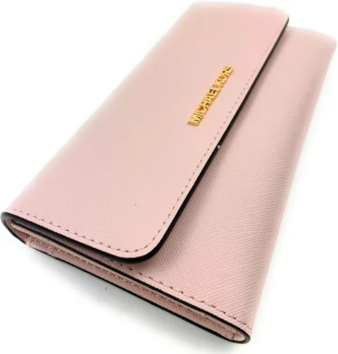 Miniatura 2 de Michael Kors Billetera grande de viaje Jet Set para mujer (Powder Blush), Powder Blush, Billetera triple