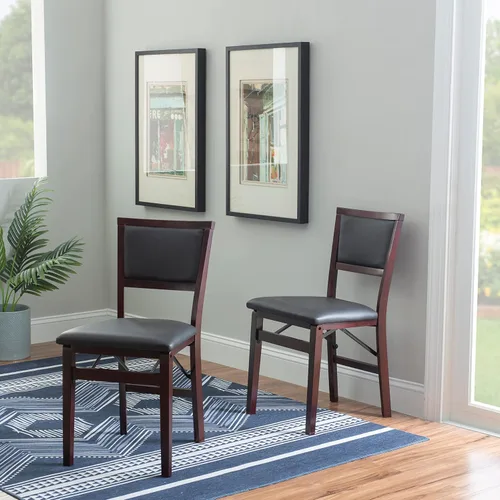 Miniatura 5 de Linon Minix Dark Espresso Pad - Silla plegable en un juego de dos