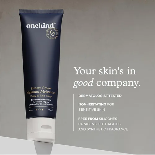 Miniatura 9 de Onekind Hidratante de noche para rostro, crema hidratante de ensueño para arrugas, crema de noche para mujeres antienvejecimiento con escualano