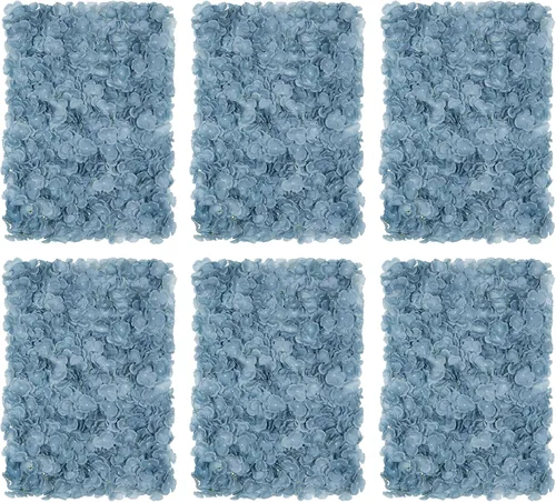 Miniatura 8 de BLOSMON Panel de Pared de Flores Telón de Fondo Decorativo Rubor Telón de Fondo Floral Artificial para Boda Fiesta Baby Shower Nupcial, 6 Piezas