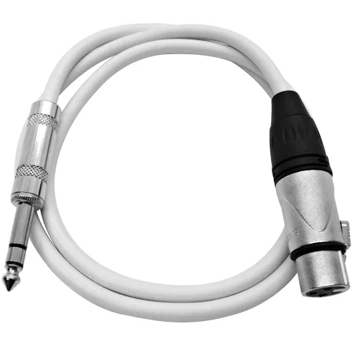 Miniatura 5 de Seismic Audio - SATRXL-F2 - Cable de conexión XLR naranja de 2 pies hembra a 1/4" TRS