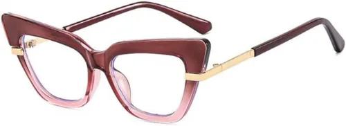 Future Wind Cat Eye Anti Blue Light Gafas Femeninas Retro Square Lente Plana Cara Redonda Cara Lisa Marco de miopía Marco negro