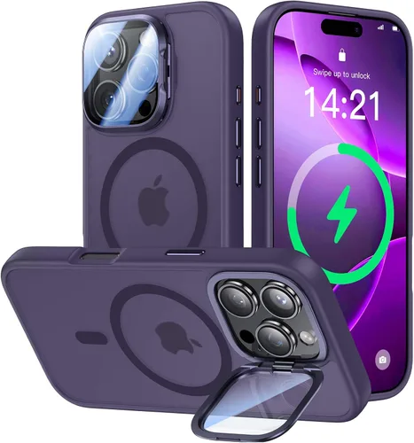 Miniatura 49 de VOFATA - Funda magnética para iPhone 17 Pro Max, cubierta para cámara con soporte, protección completa para la cámara, compatible con MagSafe