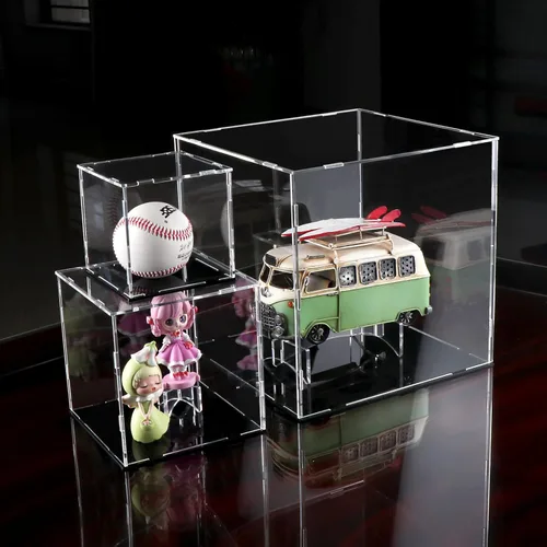 Miniatura 4 de Evron Vitrina para coleccionables para ensamblar, caja de acrílico transparente, alternativa a estuche de vidrio para exhibir figuras de acción