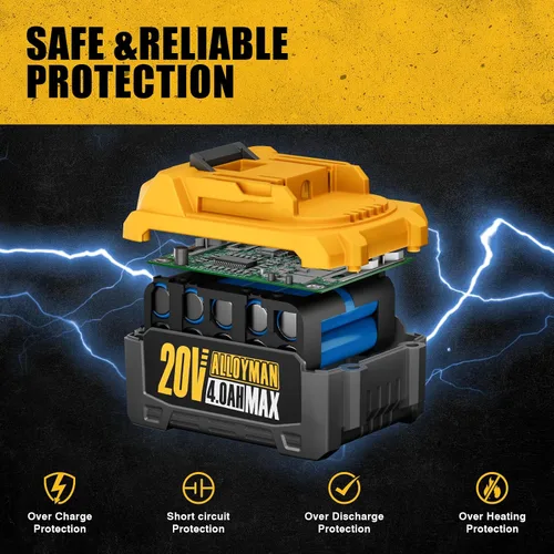 Miniatura 5 de Batería eléctrica Alloyman 20V 4.0AH herramientas eléctricas compactas
