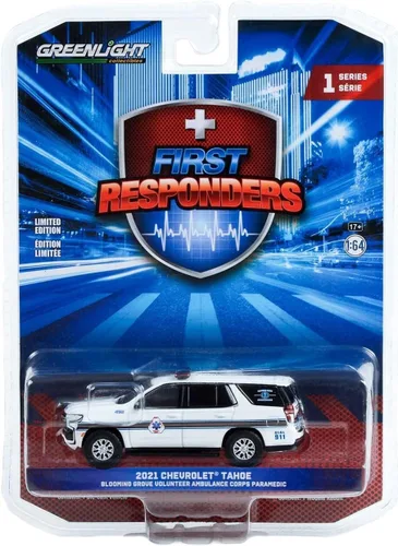 Miniatura 2 de Greenlight 67040-F First Responders Series 1 - Chevy Tahoe 2021 - Blooming Grove Volunteer Ambulance Corps Paramedic - Washingtonville, Nueva York