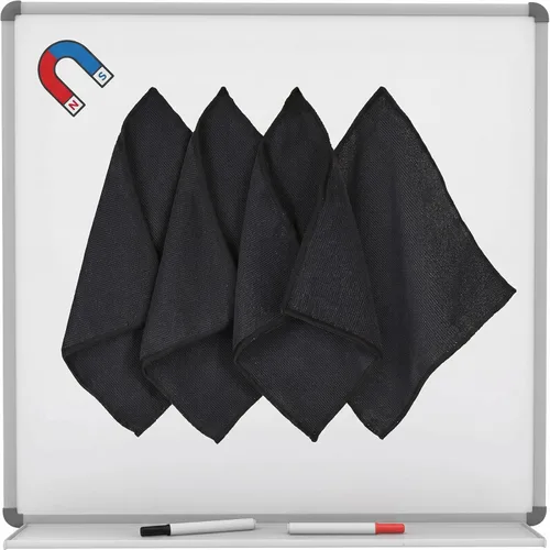Tatuo 4 paños magnéticos para borrador de pizarra blanca, 10 x 10 pulgadas, borrador en seco, paños de limpieza de microfibra, reutilizables,