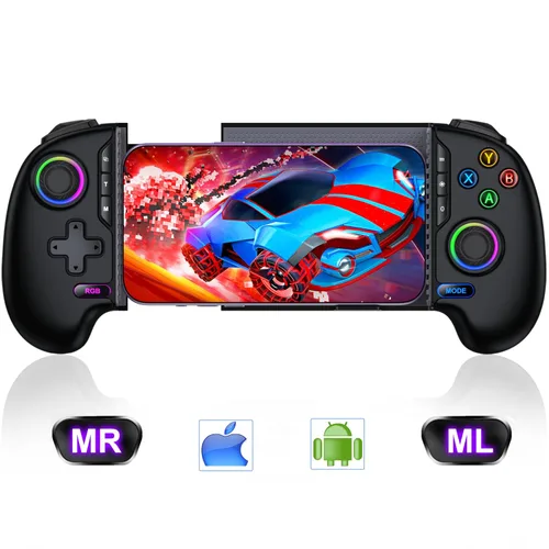 Miniatura 8 de Wireless Mobile Game Controller for iPhone & Android – Hall Effect Joystick & Triggers, Programmable Back Buttons, Phone Case Support, Compatible