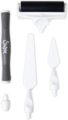 Sizzix Juego de herramientas para manualidades de cuchillos de paleta y rodillo de soplado | Juego de pintura para pastas, pinturas, acrílicos al