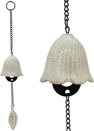 Miniatura 11 de Campanillas de viento de hojas japonesas, pequeño colgante de campana de viento para colgar en el exterior, de hierro fundido, adorno para bendecir