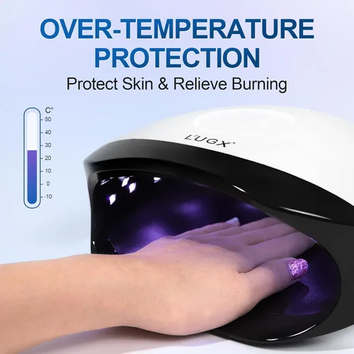 Miniatura 5 de L'UGX Lámpara de uñas LED UV de 56 W, secador de uñas para esmalte de gel, lámpara de curado con luz UV con 4 temporizadores, perfecto para manicura
