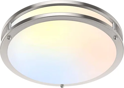 Lámpara de techo LED de montaje empotrado de 36 W, lámpara de techo LED de 13 pulgadas 3600 LM, lámpara de techo moderna 2700 K/3000 K/4000 K/5000