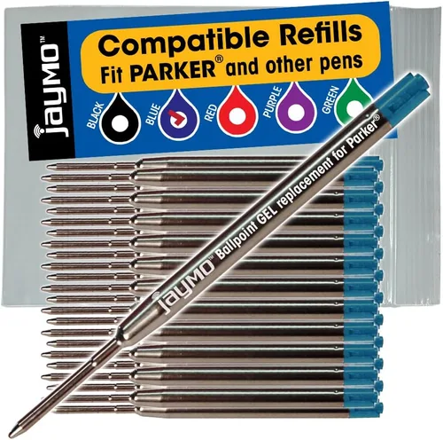Miniatura 10 de Repuestos compatibles con pluma Parker, paquete de 6 unidades, Azul Gel Gel Parker Azul - 6