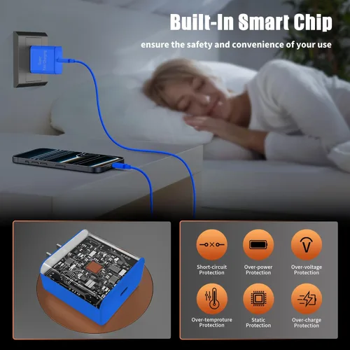 Miniatura 4 de Cargador de carga rápida para iPhone 17 y 16 Pro Max, cargadores USB C súper rápidos para iPhone 17 (6 pies+6 pies + 10 pies) tipo C con bloque