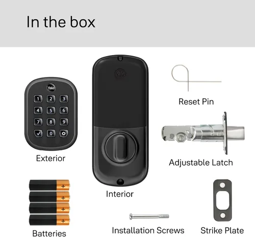 Miniatura 6 de Yale Security Cerradura de Pestillo con Teclado sin Llave - Desbloquea Usando tu Código de Entrada - Sin aplicación o conectividad - Gamuza Negra