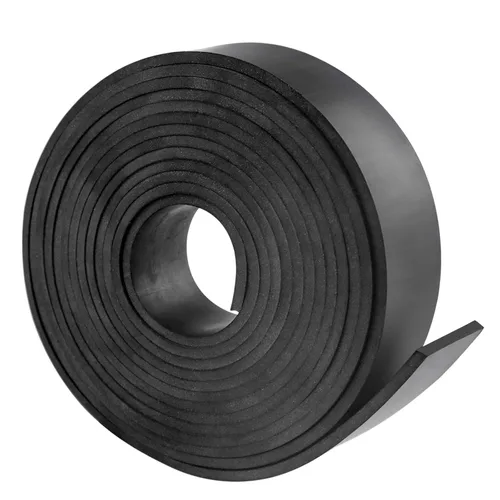 DGSL Tiras de Goma de Neopreno de 1" de Ancho x 1/8" de Grosor x 10' de Largo, Láminas de Goma Sólida, Rollos y Tiras para Uso en Juntas, Material