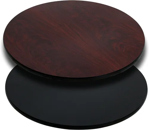 Miniatura 14 de Flash Furniture - Tapa de mesa de resina brillante de 30.0 x 48.0 pulgadas, con borde caído de 2.0 pulgadas de grosor Natural/Nogal