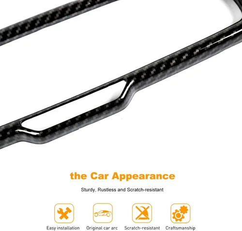 Miniatura 6 de RAZPOY Cubierta de espejo retrovisor interior para Dodge Challenger 2015-2024 y Charger Durango 2011-2024 y Ram 2010-2017, fibra de carbono