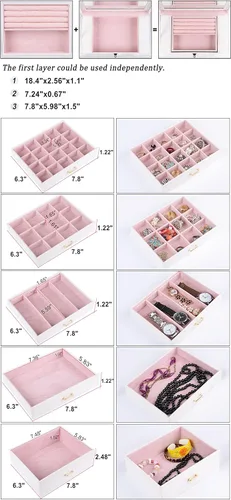 Miniatura 4 de Gran caja o almacenamiento para joyas Kendal LJC-SHD5.