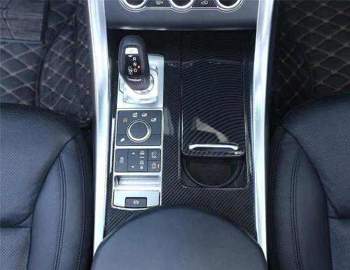 Para Land Rover Range Rover Sport 2014-2017 (LHD), fibra de carbono estilo ABS plástico consola central panel cubierta marco ajuste