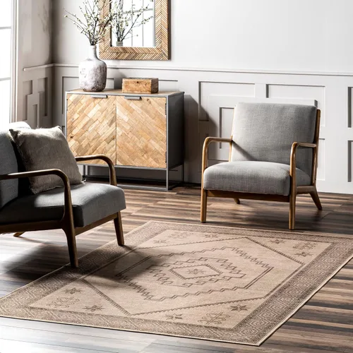Miniatura 10 de nuLOOM Kasie Natural - Alfombra de 5 x 8 pies, lavable a máquina, antideslizante, para sala de estar, dormitorio, habitación de los niños, 2-Natural
