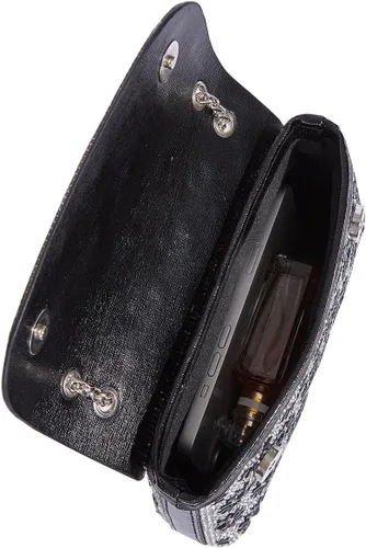 Miniatura 2 de Bolso de mano de cristal con diamantes de imitación de flores, bolsa de hombro brillante para boda, graduación, fiesta, novia, invitada, caja