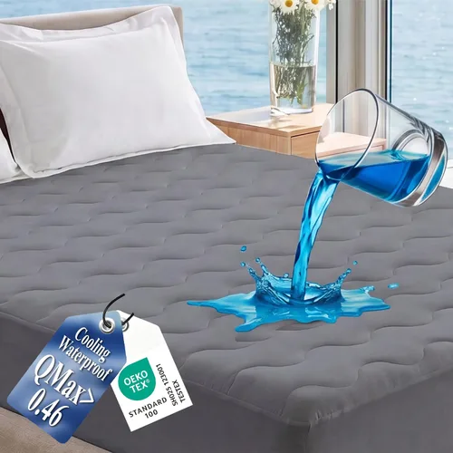 Twin Cooling Mattress Pad for Hot Sleepers Waterproof TriSupport 3D Tech Balanced Support & Ultra Soft Noiseless Washable Bed Mattress Topper Cover,